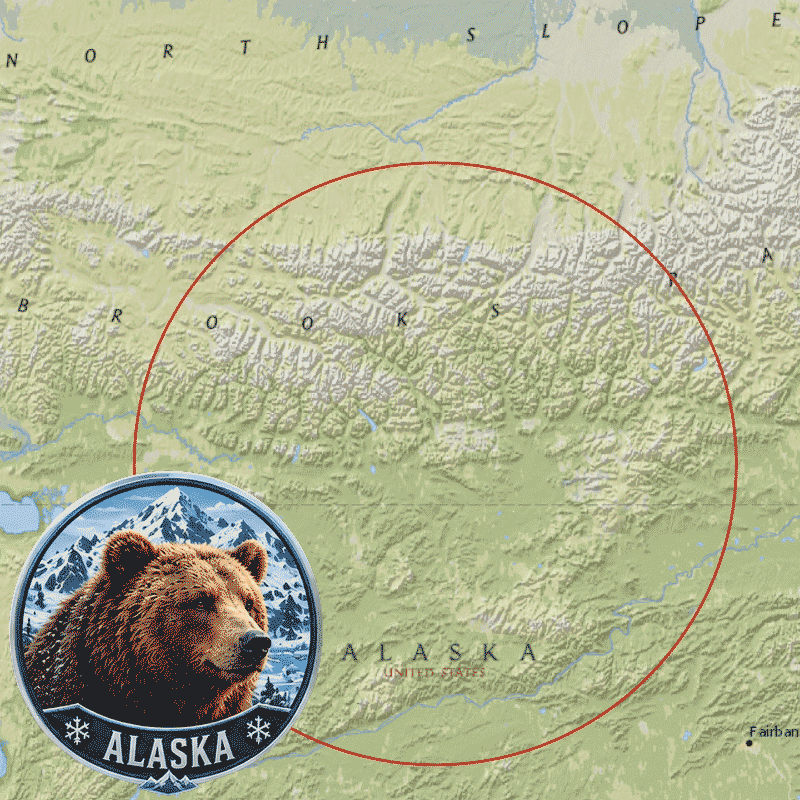 Map Аляска (Alaska)